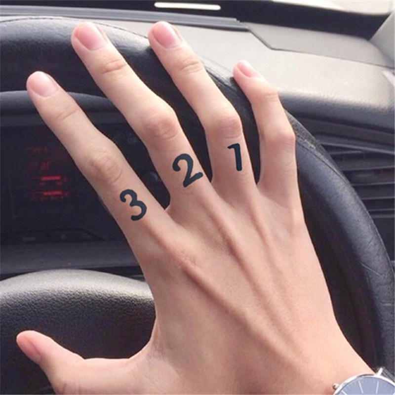 Hình Xăm Dán Tạm Thời Chống Nước Lâu Trôi In Chữ Tiếng Anh Ngày 15 Ngày