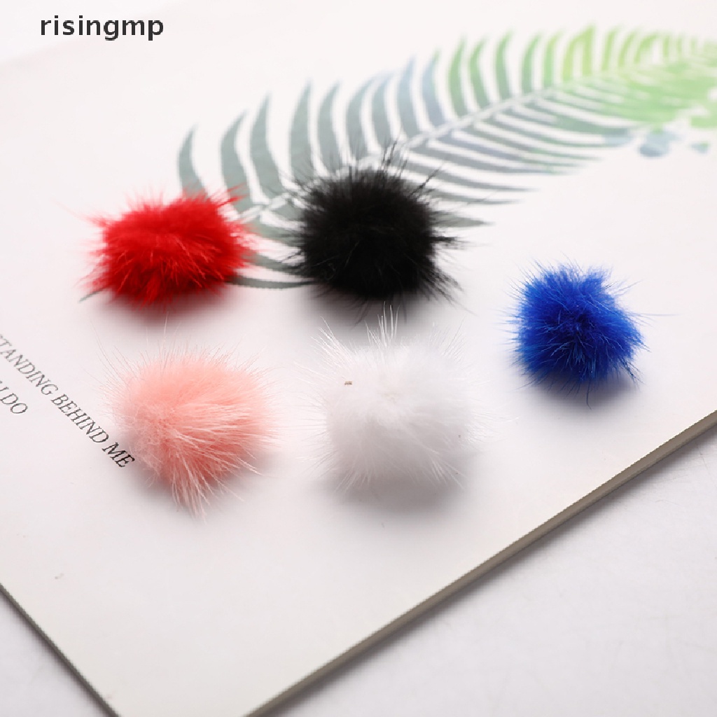 [risingmp] Set 10 Quả Cầu Lông Chồn Giả Mini Trang Trí Móng Tay Nghệ Thuật DIY ♨Nóng Bỏng