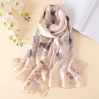 Khăn lụa silk siêu mượt mà in hoa