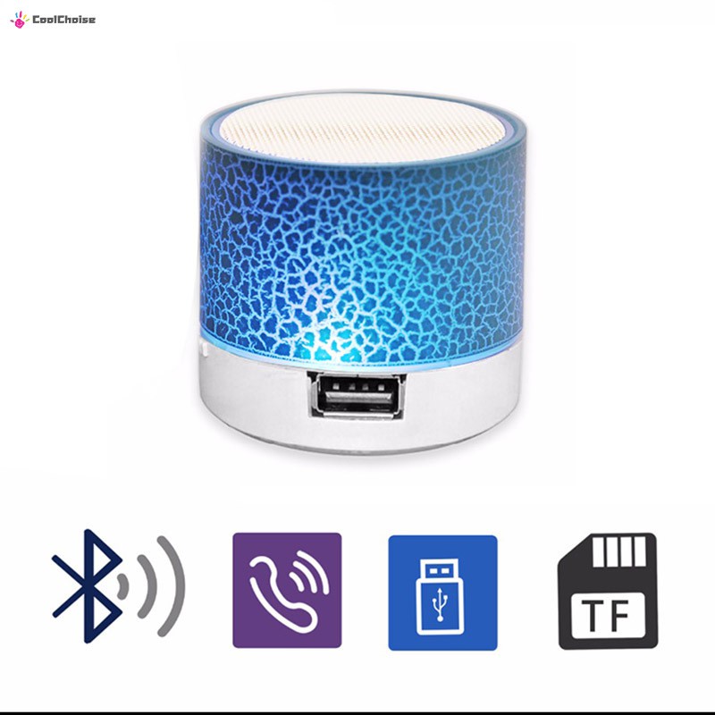Loa Bluetooth Có Đèn Led Nhiều Màu Sắc Nhỏ Gọn Cho Phòng Ngủ / Ngoài Trời