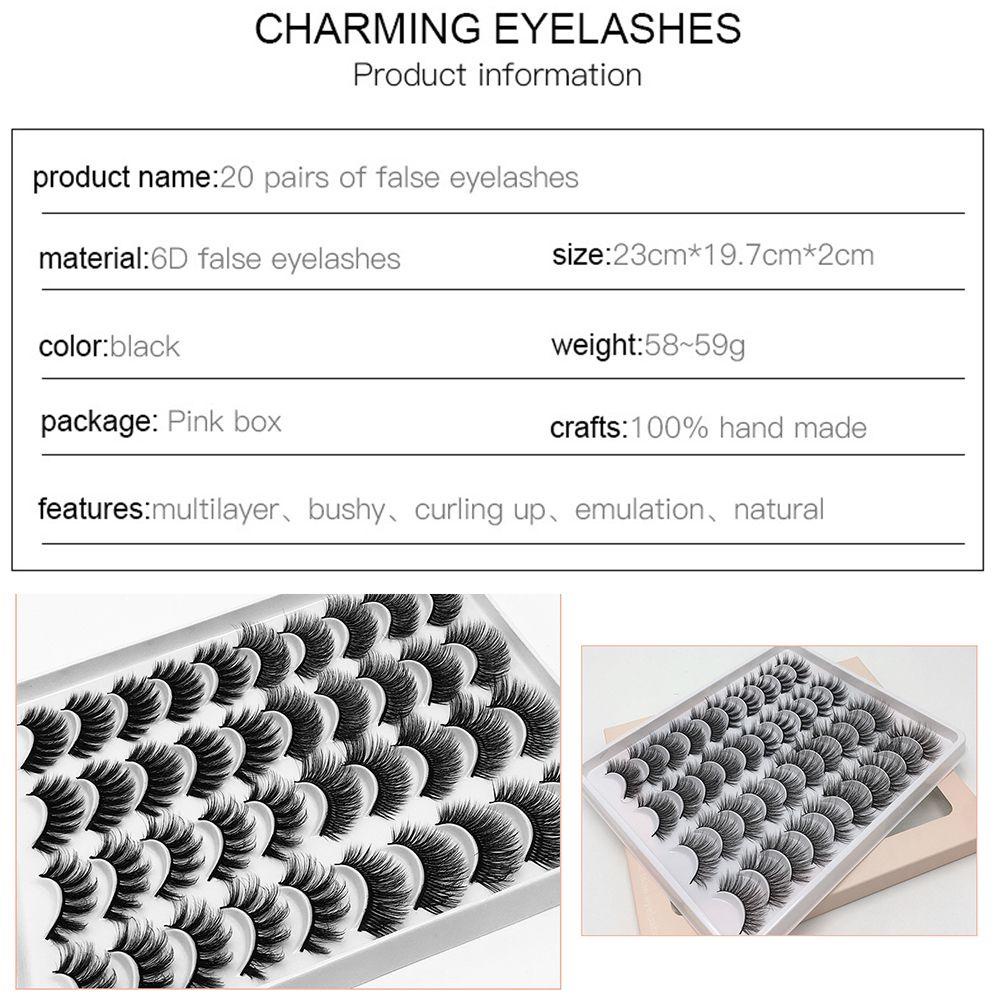 Set 20 Cặp Lông Mi Giả 3D Dài Và Dày Mi SKONHED