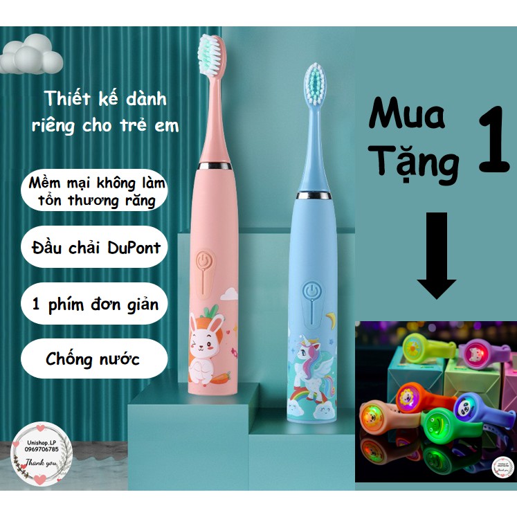 [SALE CỰC SỐC] Bàn chải điện tự động đánh răng điện 4 chế độ cho trẻ em (Hàng mới update)