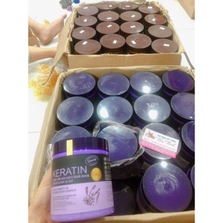 Dầu hấp Ủ Tóc Keratin màu tím Hàn quốc 1000ml