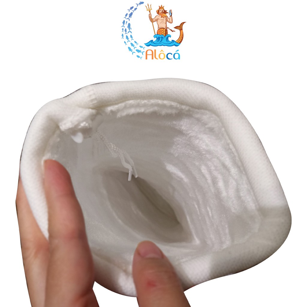 Túi bông lọc hai mặt loại bỏ cặn, thải bẩn làm sạch nước bể cá cảnh kích cỡ 18 x 45cm