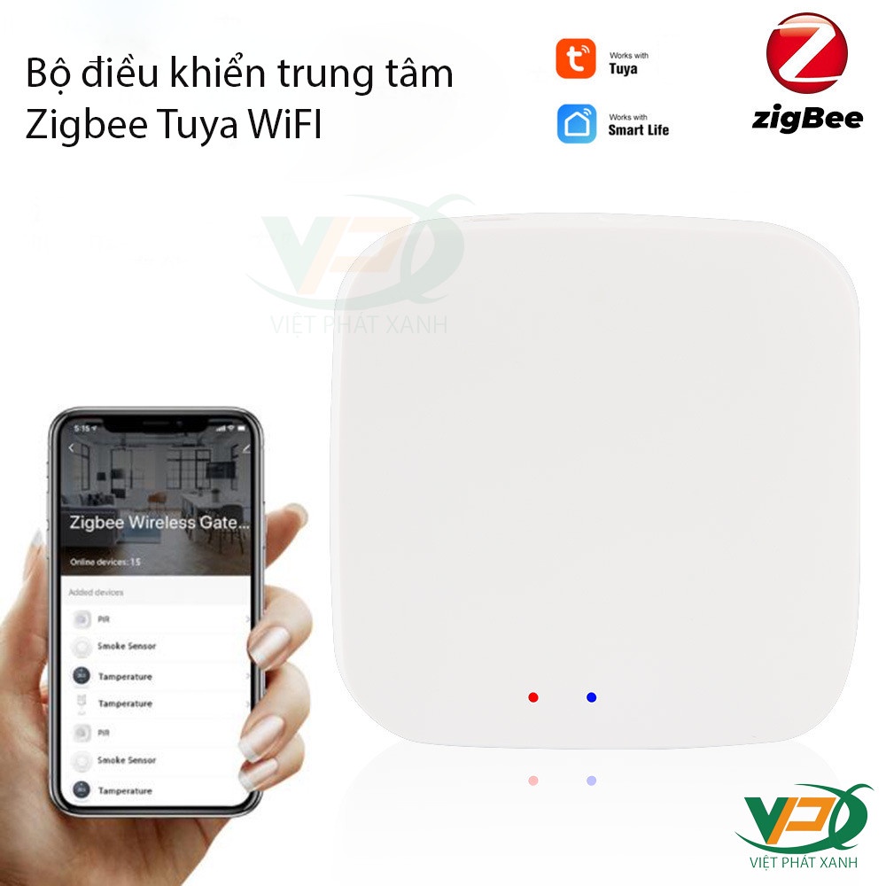 Bộ trung tâm Zigbee Tuya cho nhà thông minh hub zigbee lan /zigbee wifi