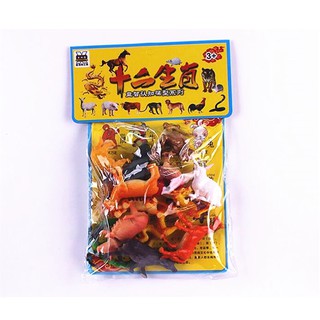 bộ đồ chơi túi thú mô phỏng 12 con giáp