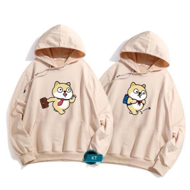 CHUYÊN SỈ Áo đôi hodie mèo đi học K&T MT