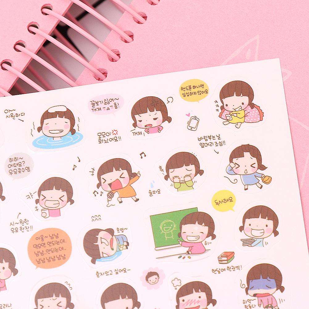 Sticker Moimoi bé xinh 6.5*9cm Pison dễ thương, hình dán cute trang trí
