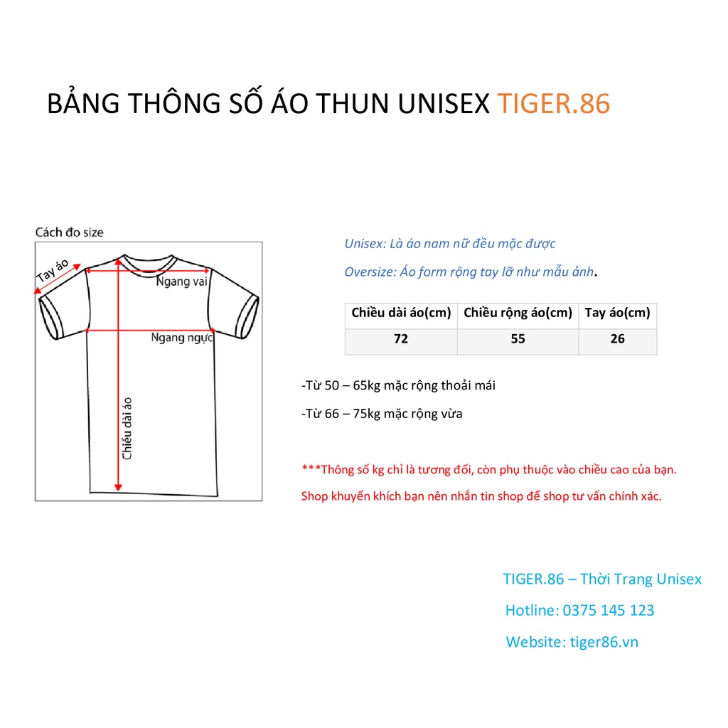 Áo thun tay lỡ form rộng unisex Tiger.86 AFR405