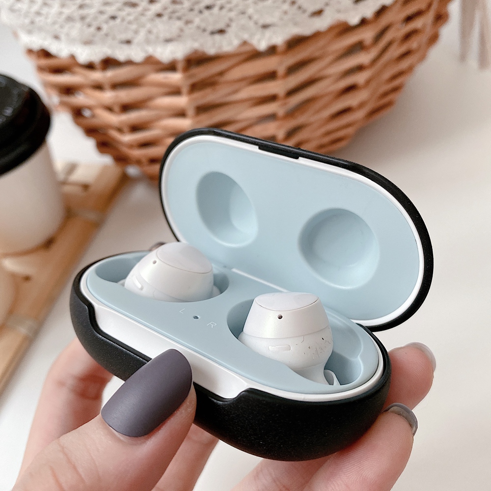 Vỏ bảo vệ hộp sạc tai nghe không dây bằng PC cứng nhám màu kẹo ngọt sáng tạo cho Samsung Galaxy Buds/Buds Plus