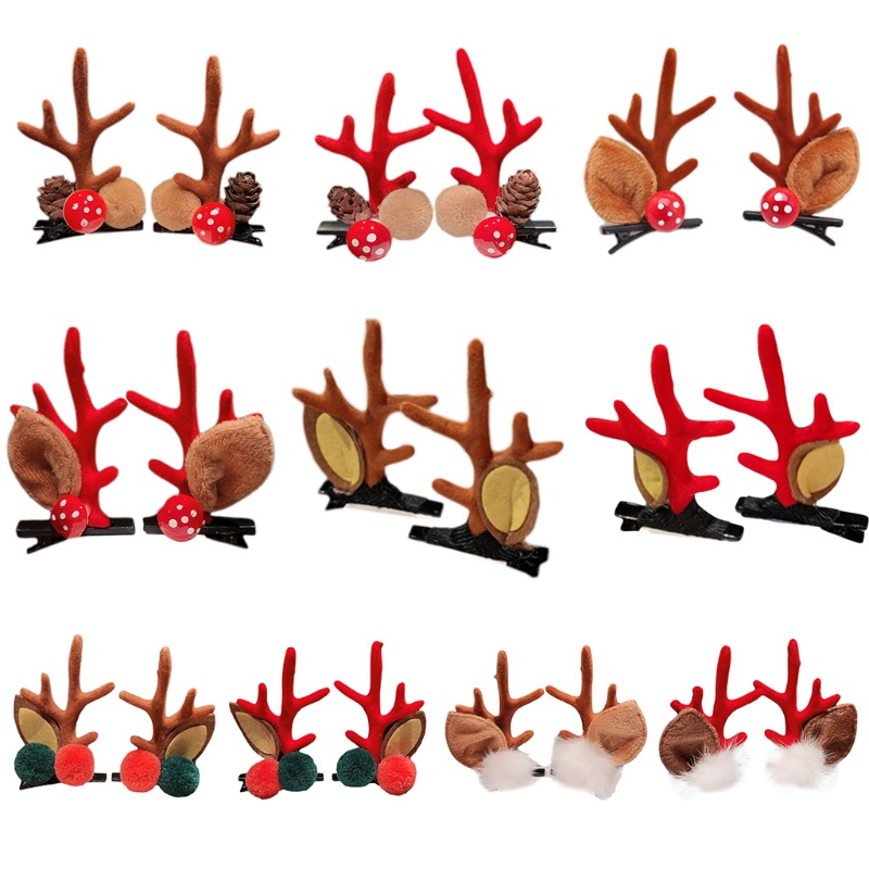 Kẹp Tóc Hình Sừng Hươu Phong Cách Giáng Sinh