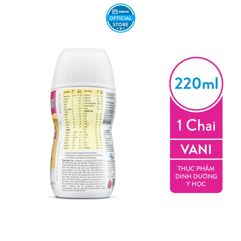 Thùng 30 Sữa nước dành cho người bị tiểu đường Glucerna Abbott 220ml/chai