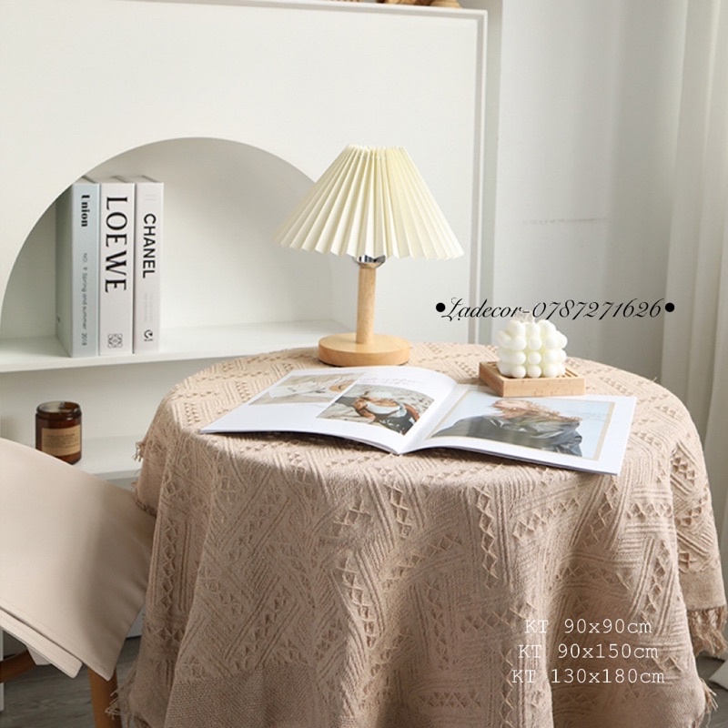 Khăn trải bàn viền tua rua phong cách Vintage,khăn trải sofa hiện đại