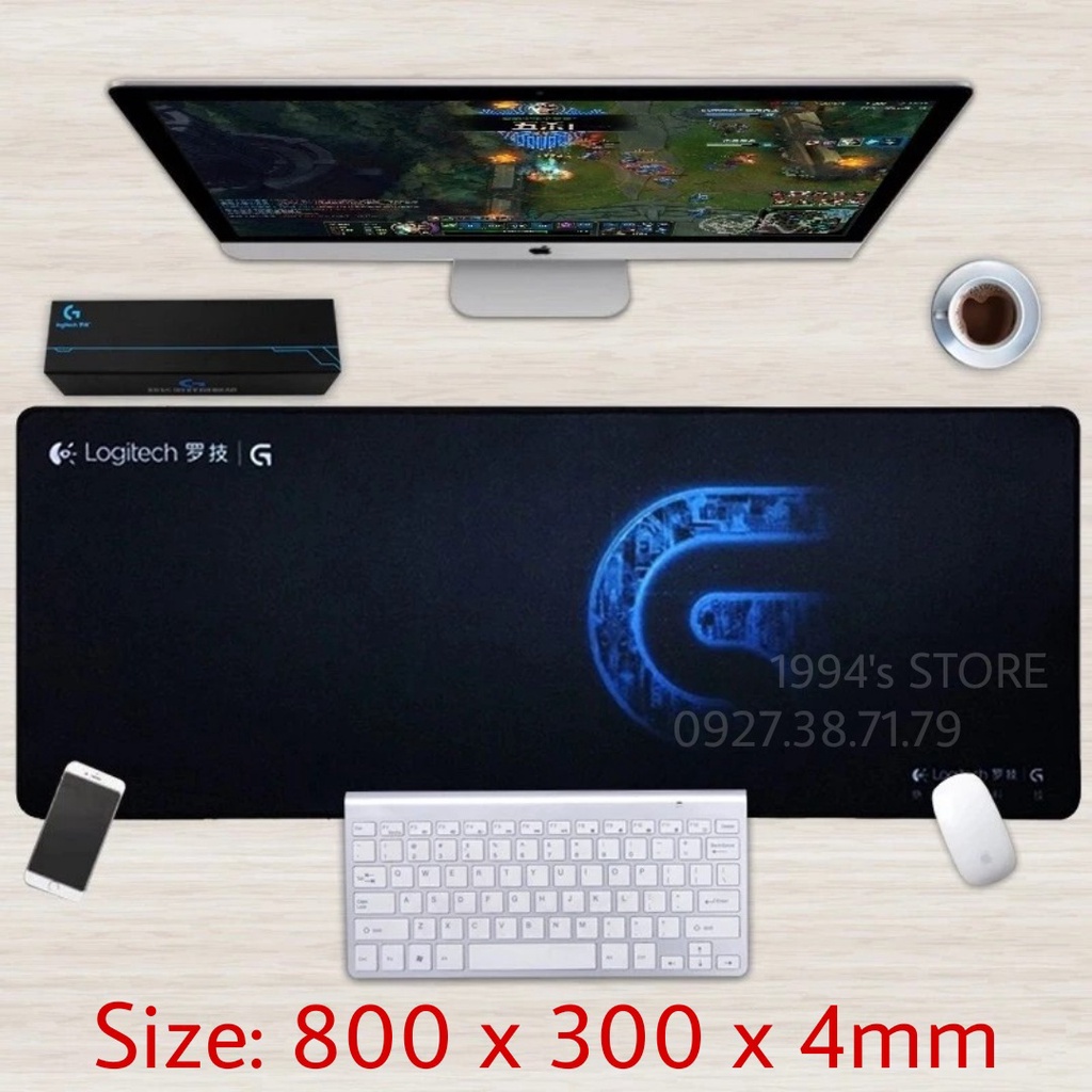 (CÓ SẴN) Lót bàn phím và chuột cỡ lớn 80x30cm dày 4mm - Phiên bản đặc biệt của Logitech - Pad chuột chuyên chơi game