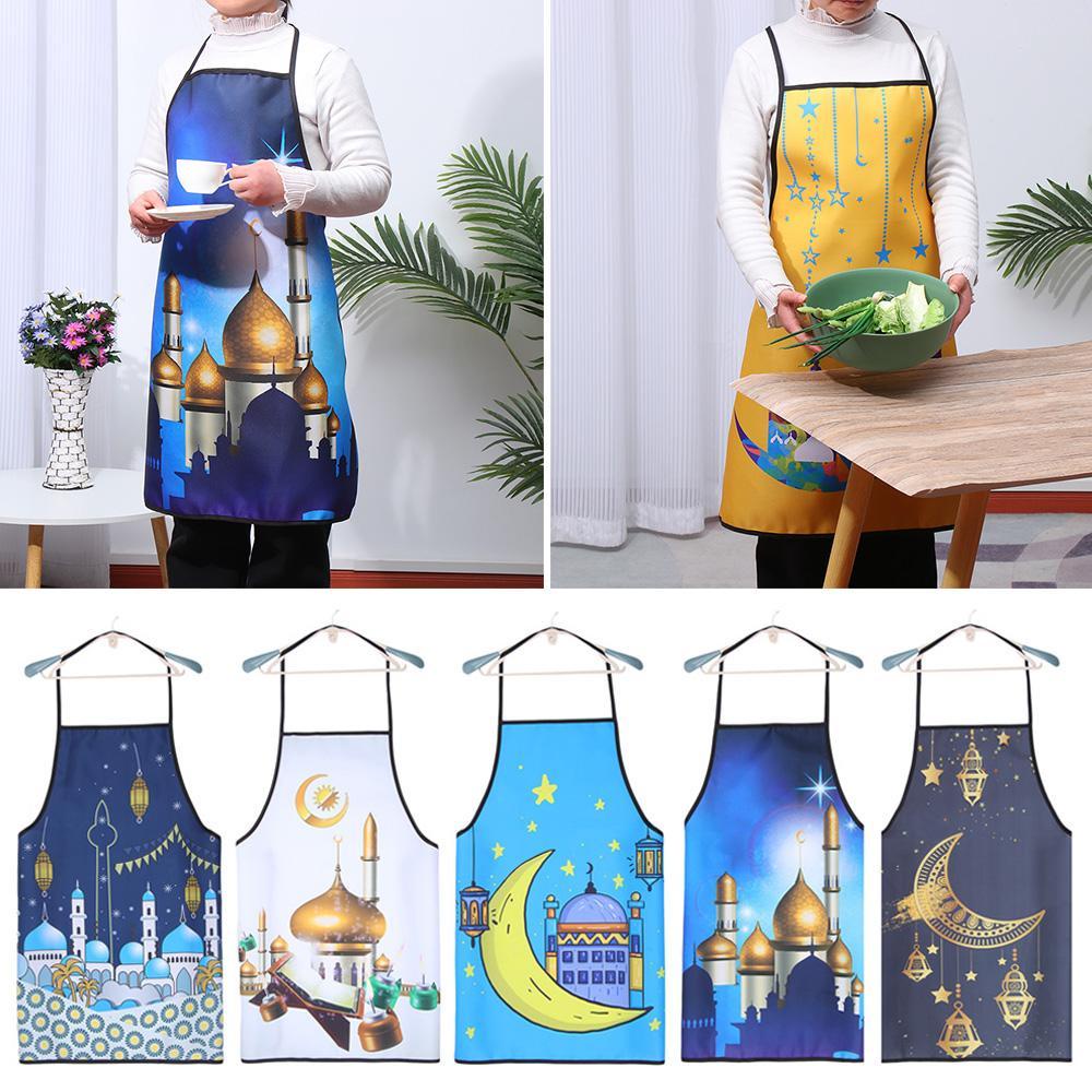 Jane Ramadan Kareem Tạp Dề Polyester In Hình Lâu Đài Mặt Trăng Cho Bữa Tiệc Gia Đ