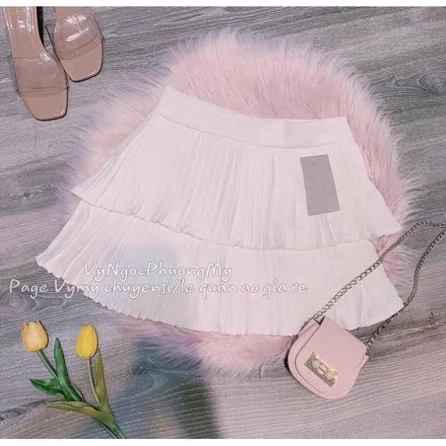 Chân váy 2 tầng xếp ly nhí (có quần trong) [Hàng Đẹp] | BigBuy360 - bigbuy360.vn