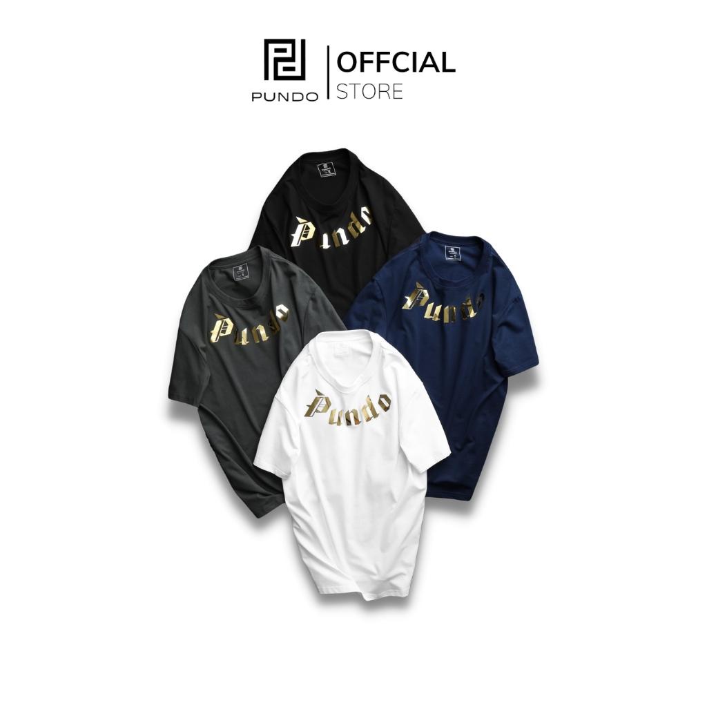 Áo thun nam unisex PUNDO tay ngắn form rộng, chất vải cotton thấm hút tốt, mịn PUNDO ATPD064