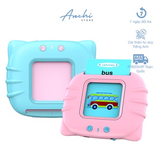 Máy đọc từ vựng tiếng anh, Máy đọc thẻ flashcard 112 thẻ 224 từ vựng tiếng anh không sóng điện từ Anchistore