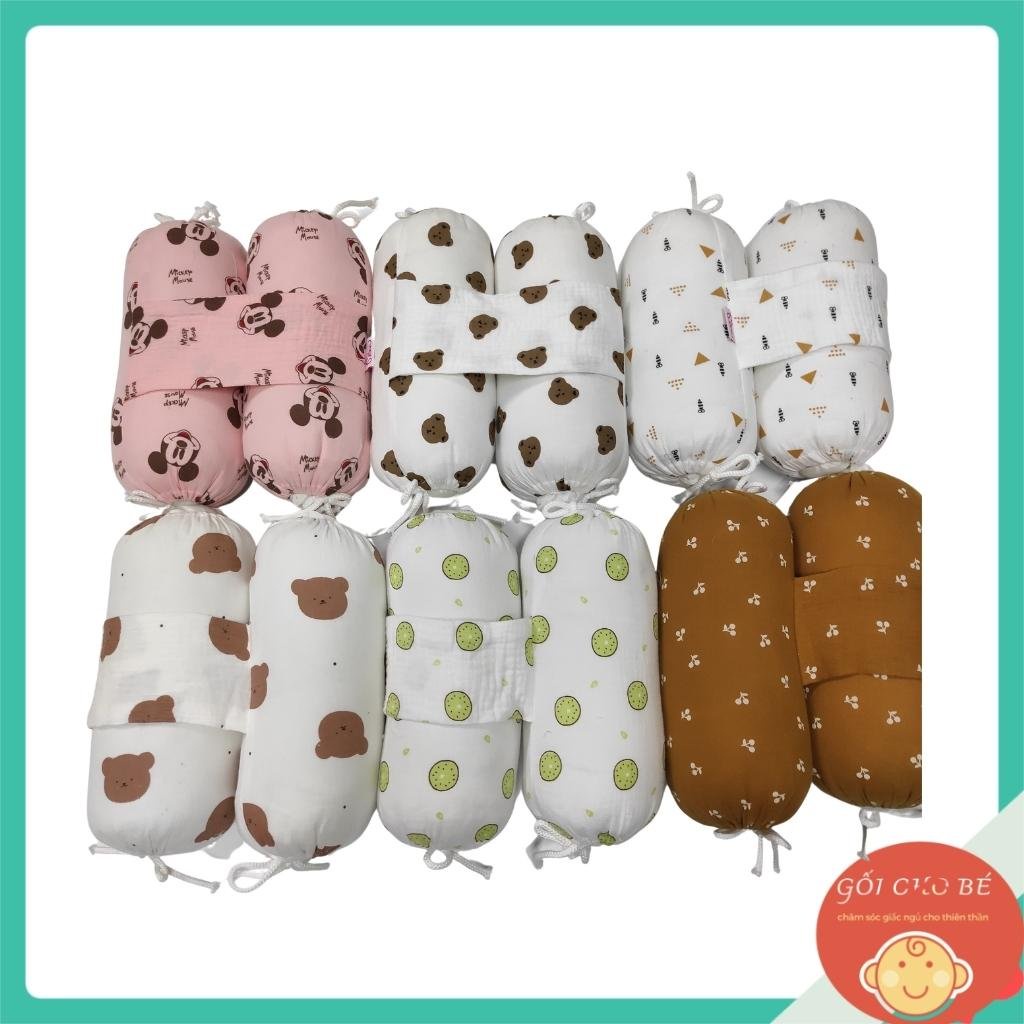 Bộ gối chặn MERU bộ chèn bụng ruột vỏ đỗ xanh sấy khô thoáng khí an toàn cho bé sơ sinh
