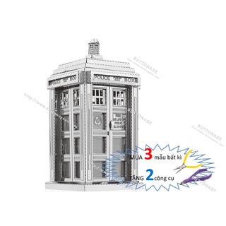 Mô Hình Lắp Ghép kim Loại 3D Hộp Điện Thoại Nước Anh TARDIS (Doctor Who)