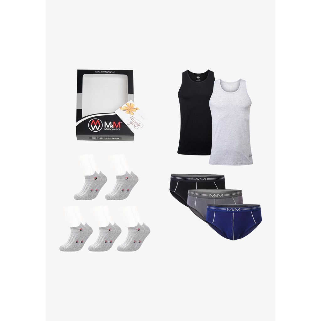 Combo 2 áo ba lỗ nam 3 quần sịp nam 5 đôi tất nam Cao Cấp MRM FASHION