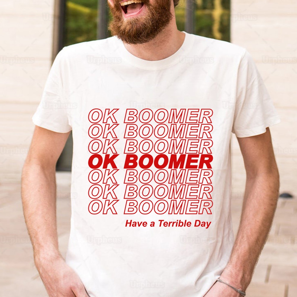 Áo Thun 100% Cotton Họa Tiết Okay Boomer Meme Vui Nhộn