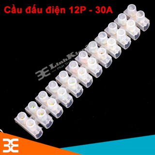 Cầu Đấu Điện 12P-Trắng Plastics terminal