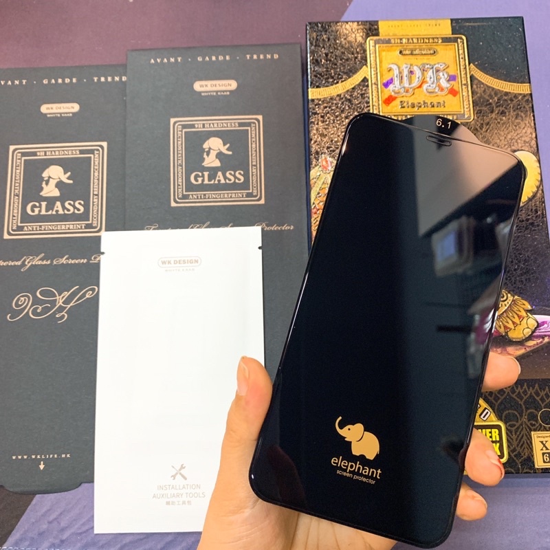 Kính Cường Lực 6D WK - Con Voi Chống Vỡ full màn hình chính hãng cho các dòng iPhone