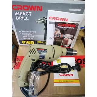 Máy khoan Crown CT10065 Khoan động lực đầu 13mm