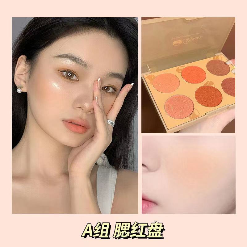 Bảng phấn má hồng Xiyuan sáu màu sắc ánh ngọc trai | BigBuy360 - bigbuy360.vn