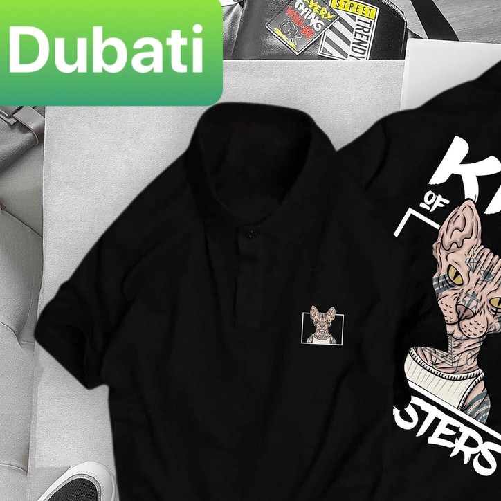 ÁO THUN POLO CÓ CỔ THỜI TRANG NAM NỮ IN HÌNH MÈO VẢI COTTON CAO CẤP - DUBATI FASHION