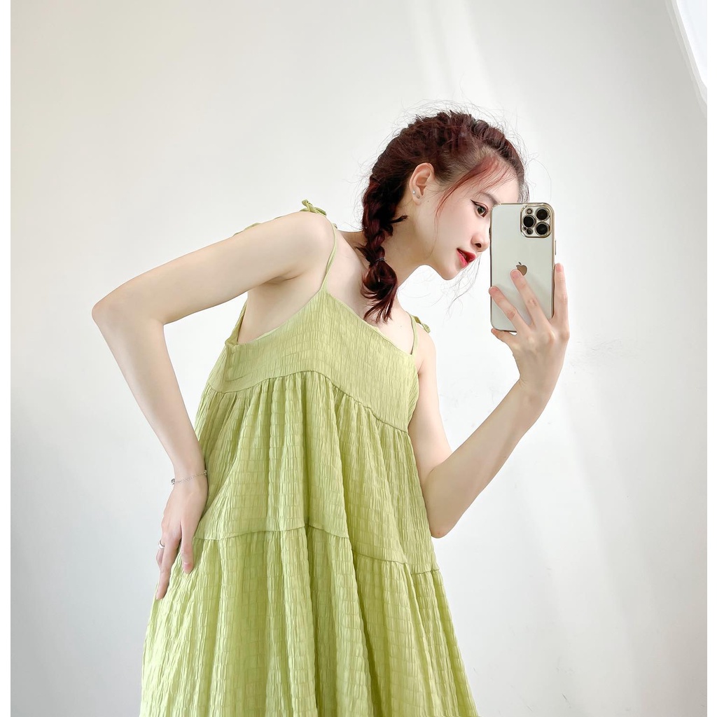 Đầm 2 dây xốp nhiều màu by Miho house