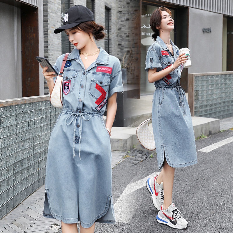 Đầm Denim Mỏng Dáng Vừa Thời Trang Cho Nữ