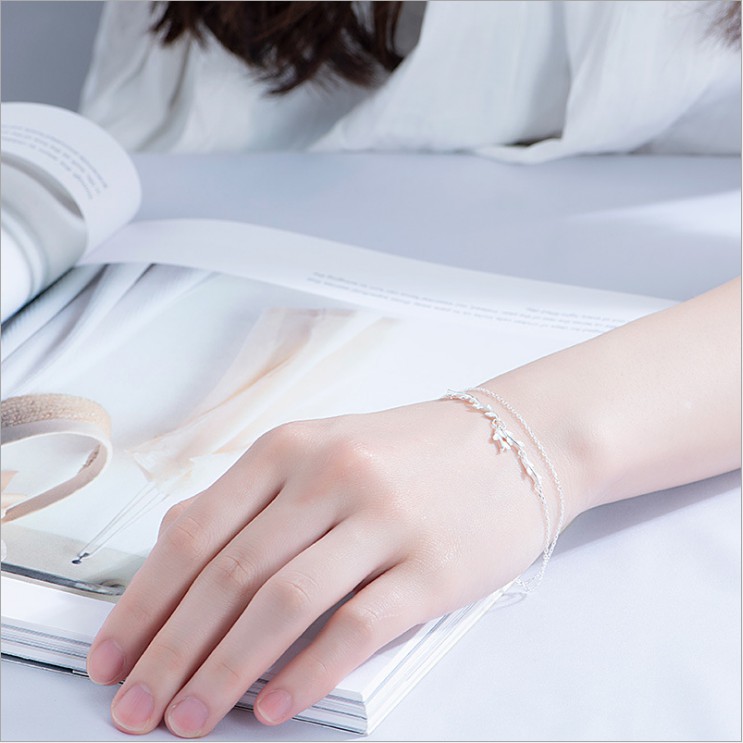 Lắc Tay Bạc Nữ Nhành Lá Đơn Giản Đẹp L-1594-Trang Sức Bảo Ngọc Jewelry | BigBuy360 - bigbuy360.vn
