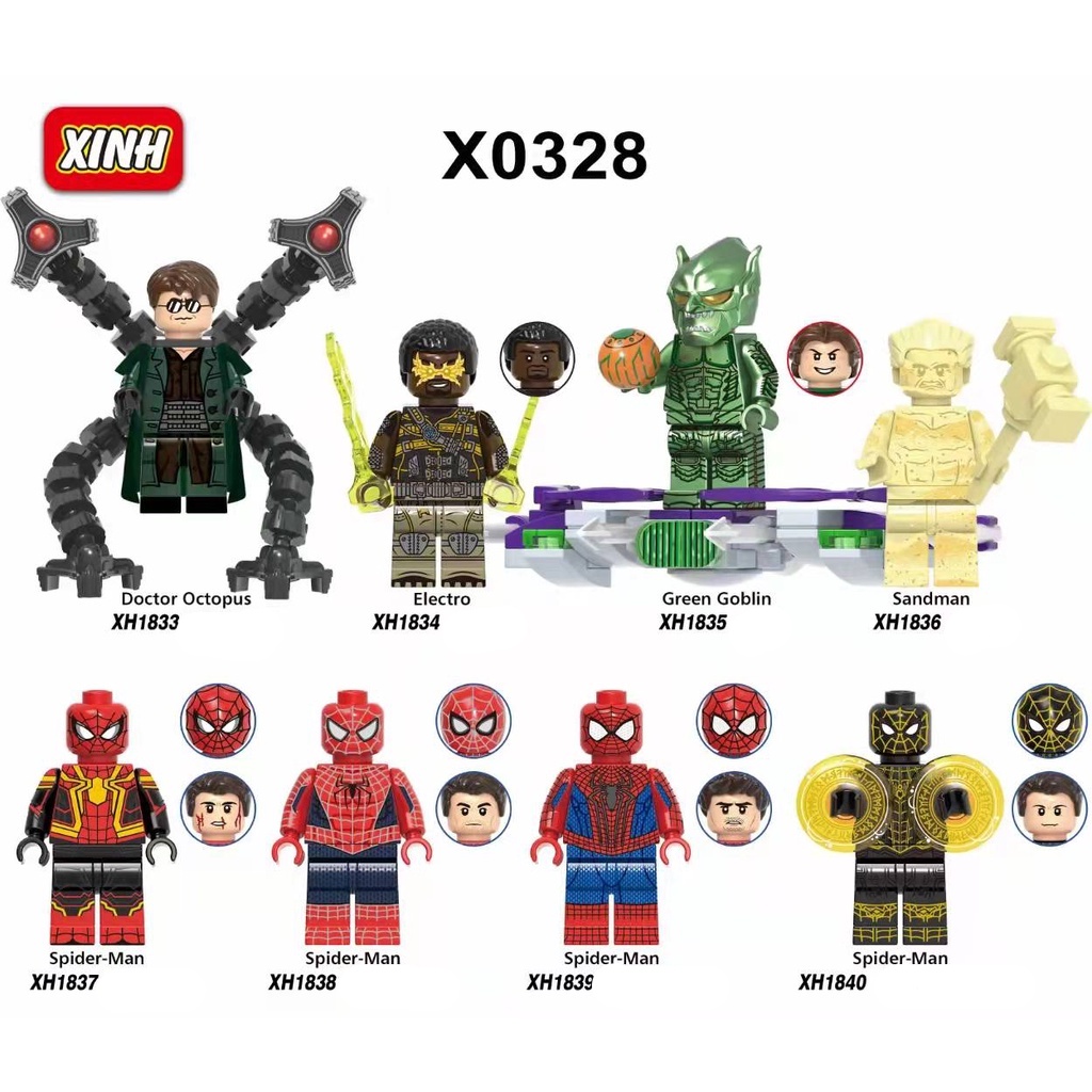 Mô Hình Đồ Chơi Lắp Ráp Người Nhện Marvel avengers minifigures