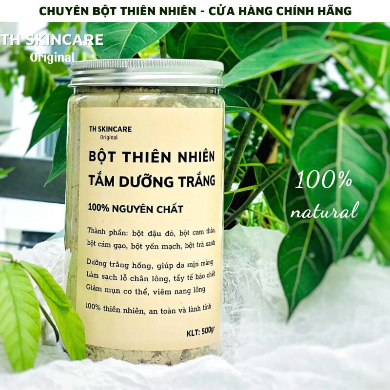 [Sỉ Spa] Bột Thiên Nhiên Tắm Trắng Dưỡng Da Làm Sạch Body Th Skincare Hộp 500Gram