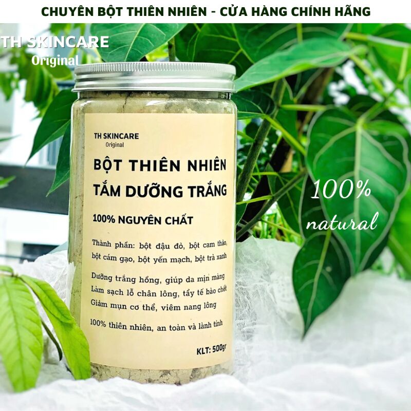 Bột Thiên Nhiên Tắm Trắng Dưỡng Da Làm Sạch Body TH Skincare Hộp 500gram