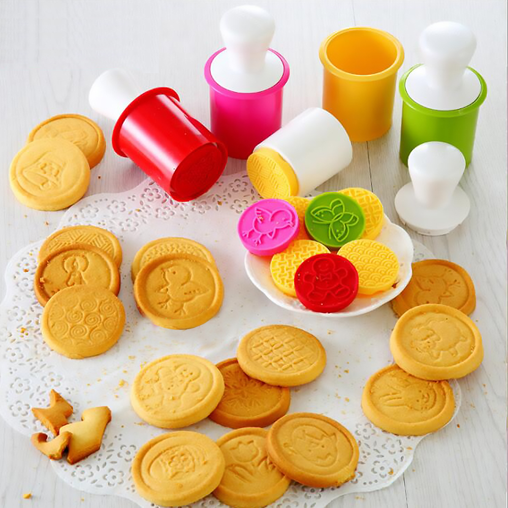 Set 6 Khuôn Đóng Dấu ANAEAT Tạo Hình Dễ Thương Trang Trí Làm Bánh Cookie