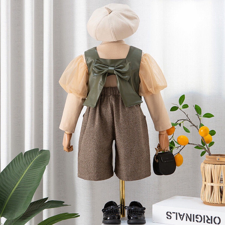 Set Đồ Thời Trang Xuân Thu 2022 Phong Cách Hàn Quốc Cho Bé Gái