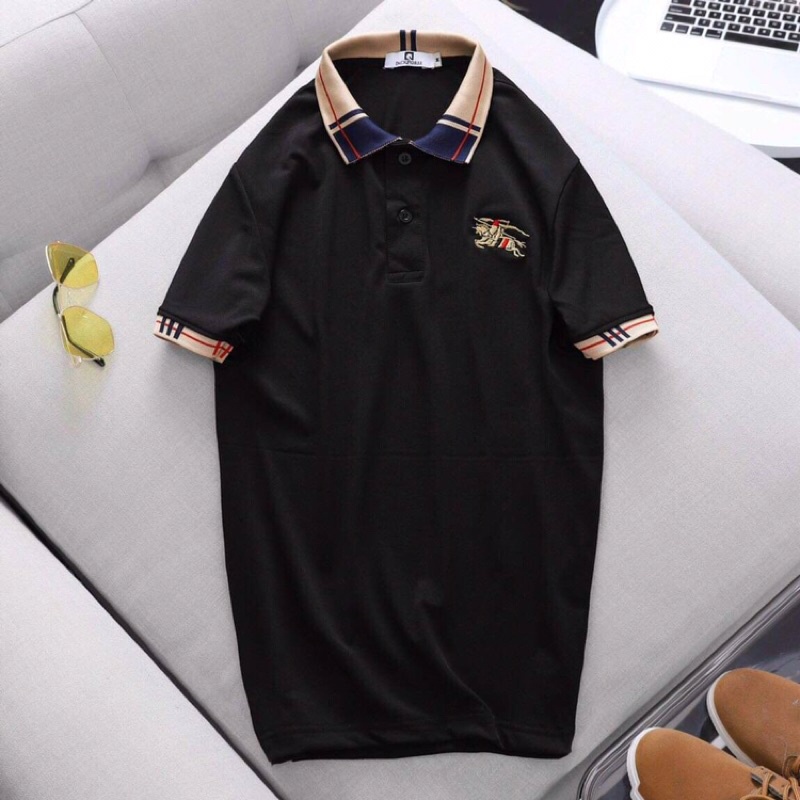 Áo thun nam POLO bâu sọc hình thêu sang trọng ATD113
