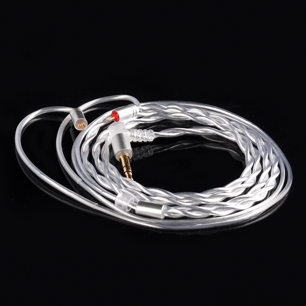 Yinyoo 2 Core Single Crystal Copper Plated Silver Cable MMCX/2PIN/QDC Connector For ZSN Pro ZS10 Pro ZSX AS16 AS12 AS10