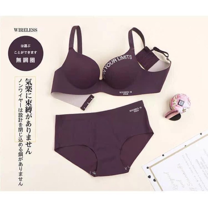 Set áo ngực đúc không gọng + quần lót su xuất nhật hàng quảng châu | BigBuy360 - bigbuy360.vn