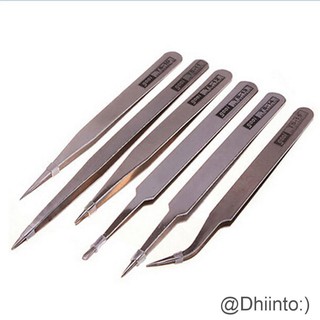 Bộ 6 Nhíp Thép Không Gỉ Có Từ Tính Chuyên Dụng Làm Trang Sức