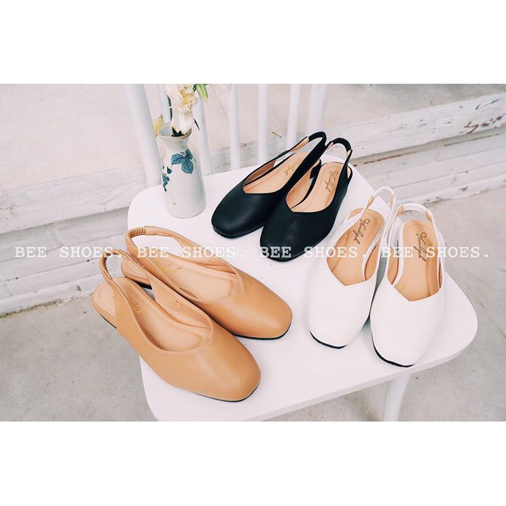 BEESHOES - GIÀY BÚP BÊ TRÒN SIÊU ÊM ĐẾ BỆT VÀ MỀM -GIÀY THỜI TRANG  ĐẾ BỆT SIÊU ÊM MÀU ĐEN , KEM , BE 2007009
