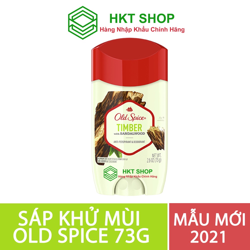 Sáp khử mùi Old Spice Timber 73g (Sáp trắng - Khử mùi và ngăn tiết mồ hôi) - HKT Shop