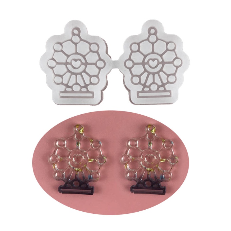 Khuôn Silicone Làm Bông Tai Epoxy Pha Lê Hình Đôi Mắt To Thời Trang DIY