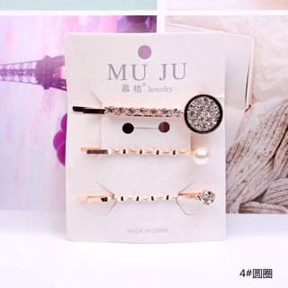 Set 3 kẹp tóc cài tóc phong cách Hàn Quốc