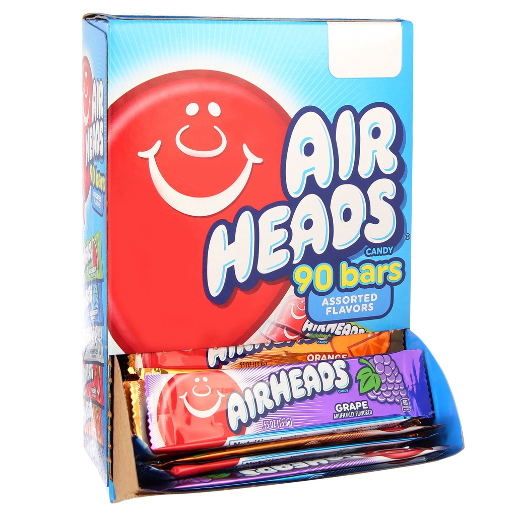 Kẹo Dẻo Trái Cây Air Heads - Mỹ ( Cherry, Nho, Cam, Dưa Hấu)