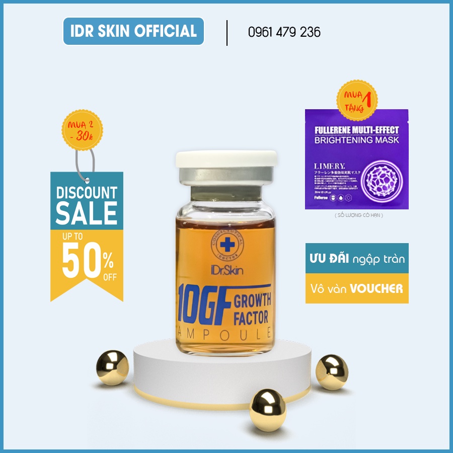 Tế bào gốc 10GF IDr Skin _ giúp loại bỏ sẹo rỗ, nâng cơ, trẻ hóa (8ML)