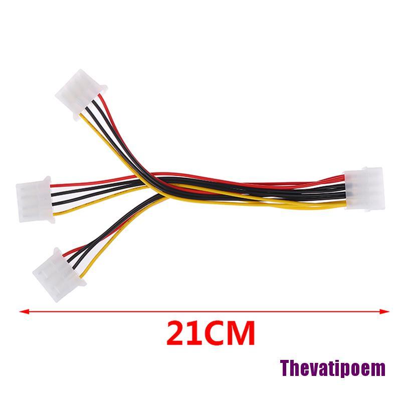 (Hàng Mới Về) Bộ Chia Nguồn 4 Pin Ide 1-to-3 Molex Ide